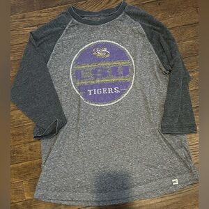 LSU 3/4 sleeve game day shirt size Medium- LSU tigers